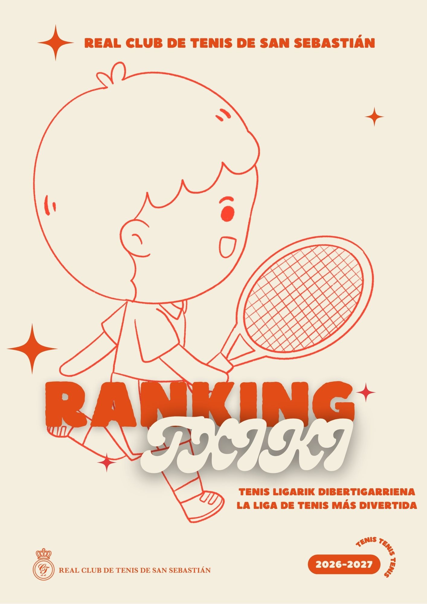 Cartel Ranking Escuela de Tenis 26-27