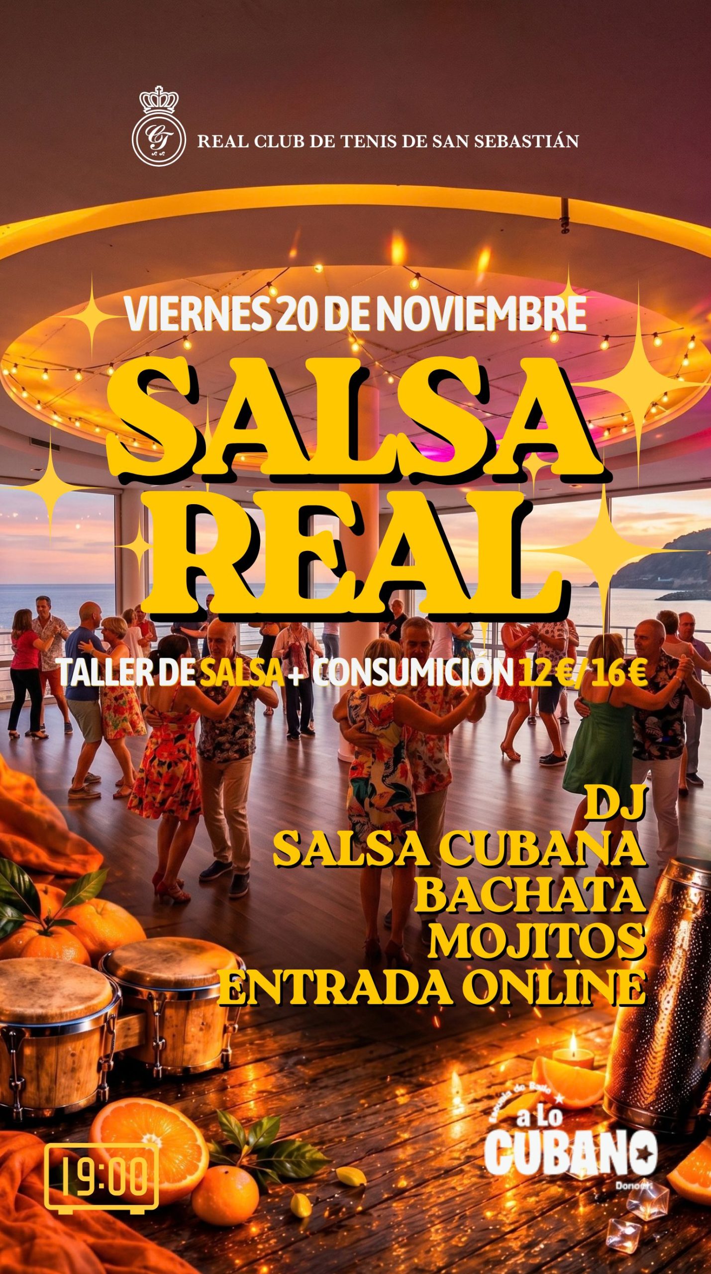 Cartel del Taller de Salsa - Real Club de Tenis de San Sebastián