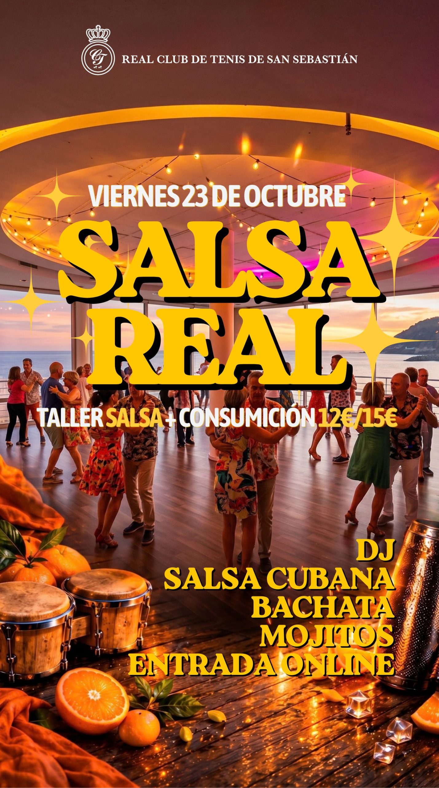 Cartel Taller de Salsa - Real Club de Tenis de San Sebastián